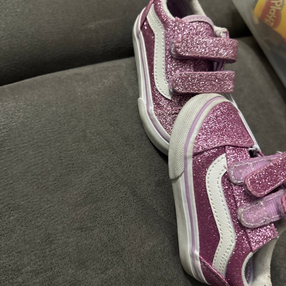 Pink sparkle vans